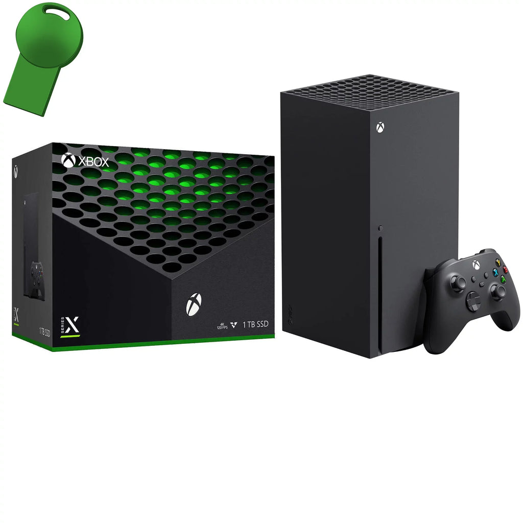Microsoft Xbox Series  1TB  Video Gaming Console + 1 Xbox Wireless Gaming Controller - 16GB  , Black, 8X Cores Zen 2 , 802.11AC WiFi, 8K , 4K  Blu-Ray - 64GB  Flash Drive