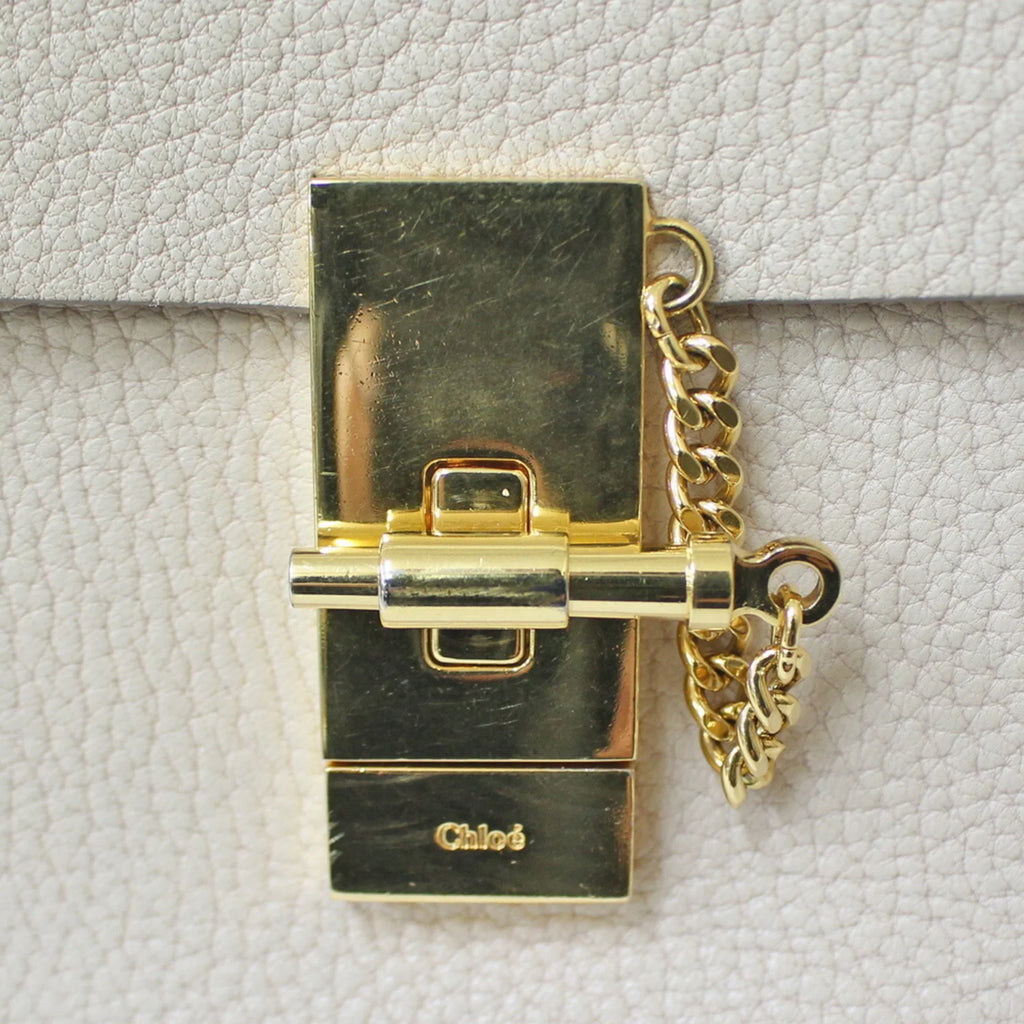 Pre-Owned Chloé Chloe Shoulder Bag Leather Beige Ladies Chain  (Fair)