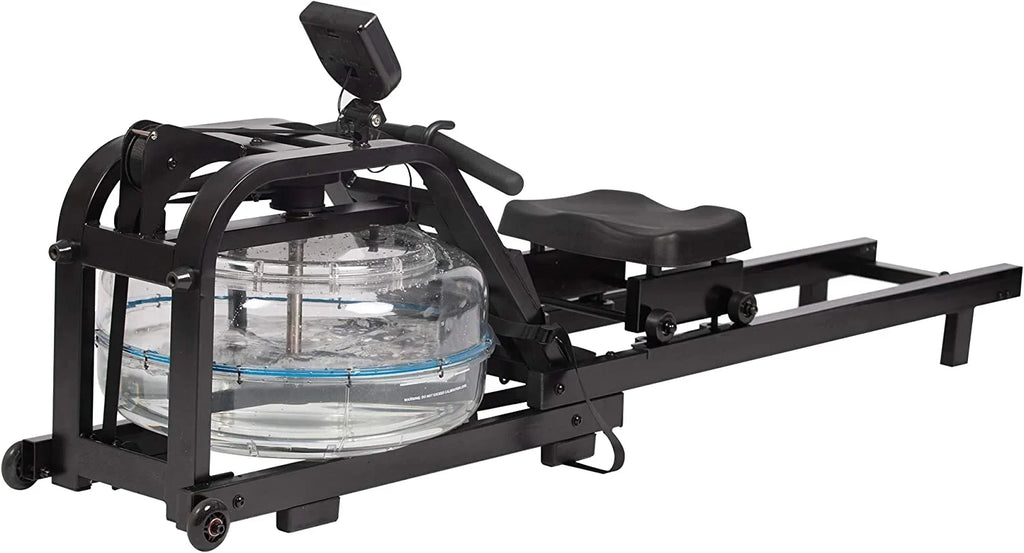Water Rowig Machie Idoor Water Rower Adjustable Resistace With  Moitor Home Gym Equipmet For Whole Body Exercise Traiig