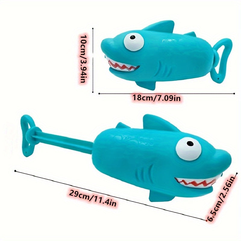 1pc Beach Splashing Bath Toy Pull-out Water Gun Cartoon Toy Water Gun Shark Water Gun sea and beach accessories