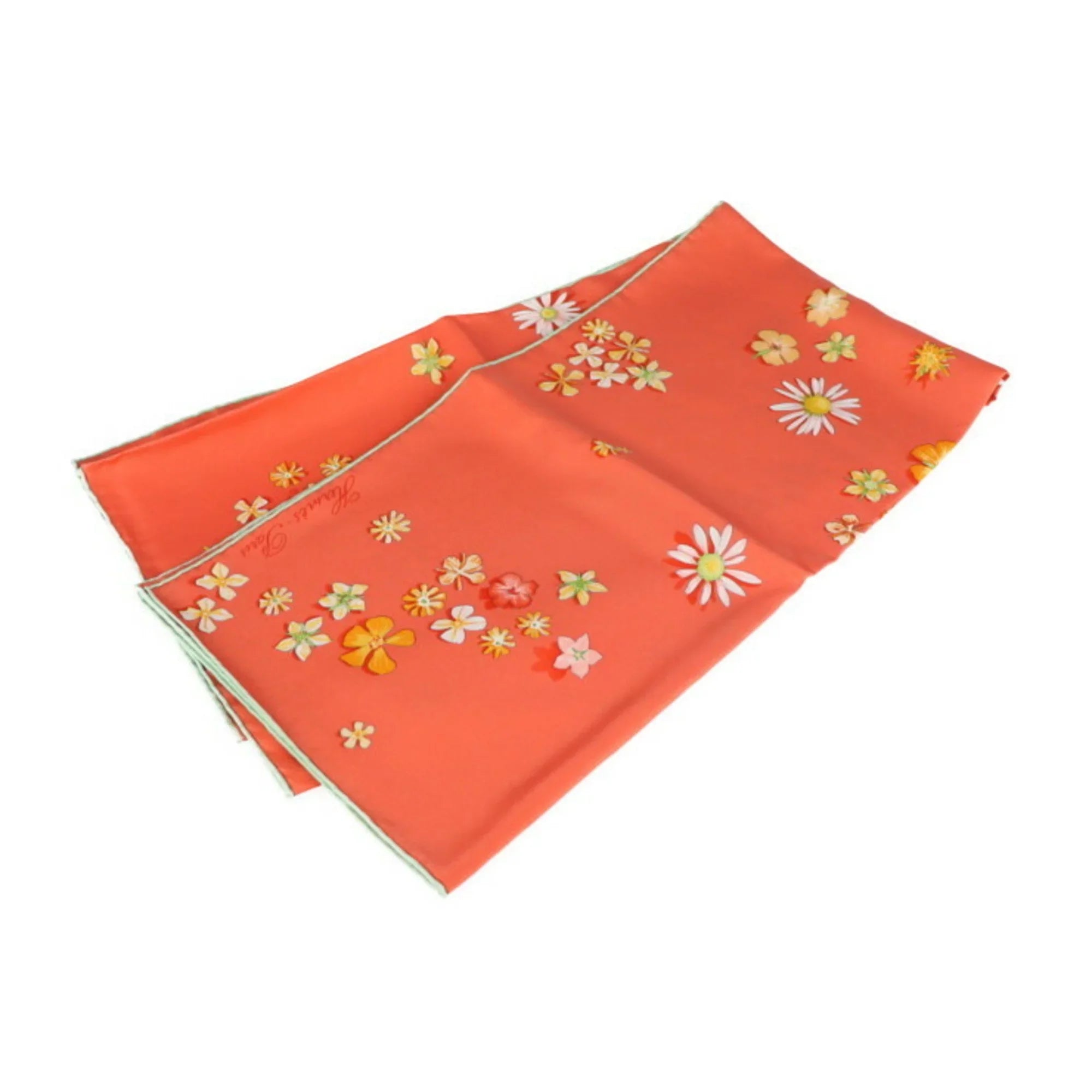 Pre-Owned  Hermes   Carre 90 scarf silk  pink series multicolor (Like New)
