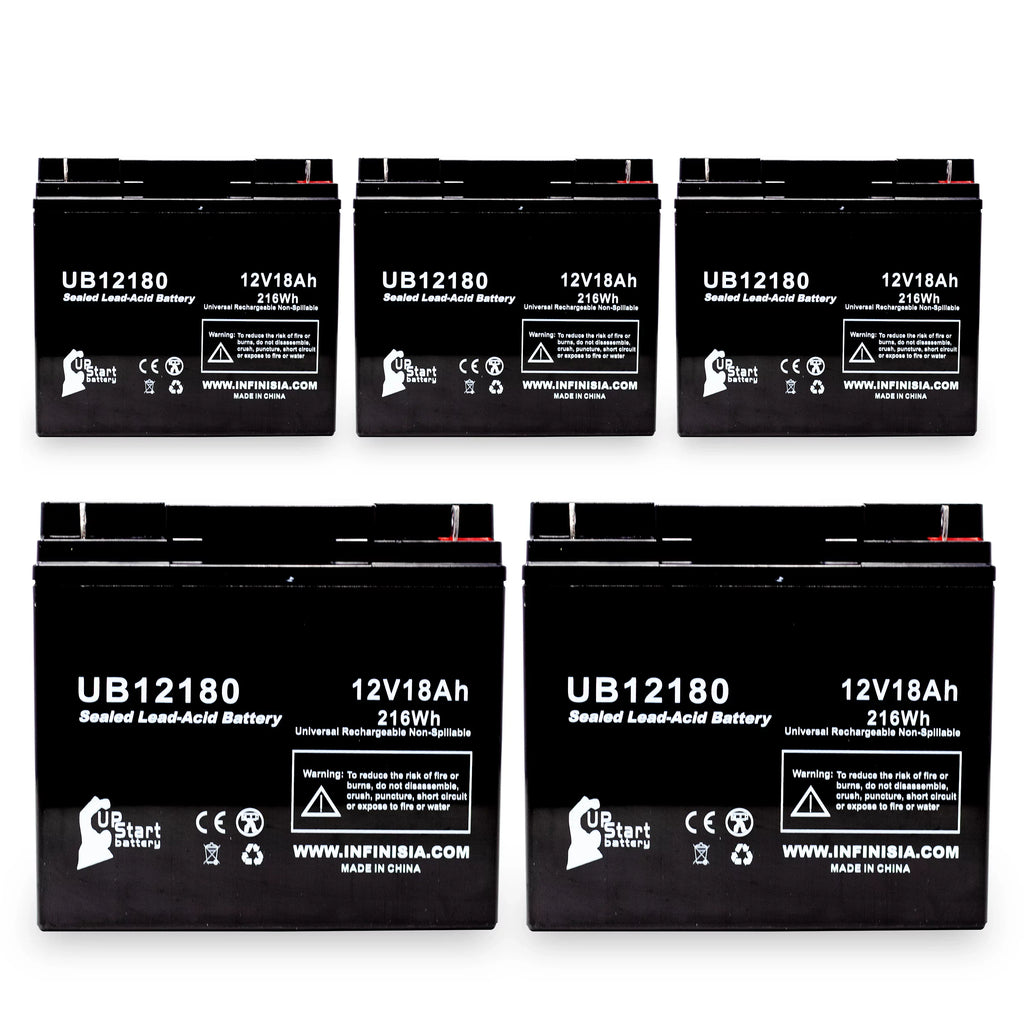 5x Pack - Compatible General Power  Battery - Replacement  Universal Sealed Lead Acid Battery (12V, 18Ah, 18000mAh,  Terminal, , )
