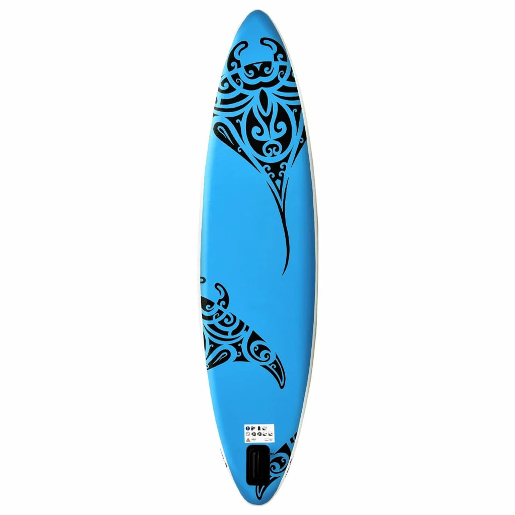 Walmeck Inflatable Paddleboard Set 144.1"x29.9"x5.9" Blue