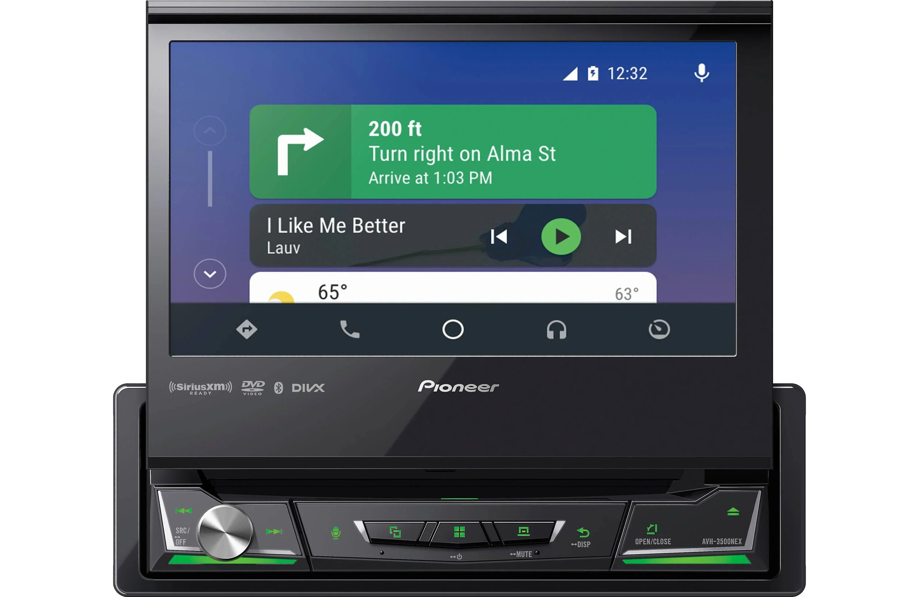 Pioneer -3500NEX  Receiver Bluetooth & License Plate Backup Camera