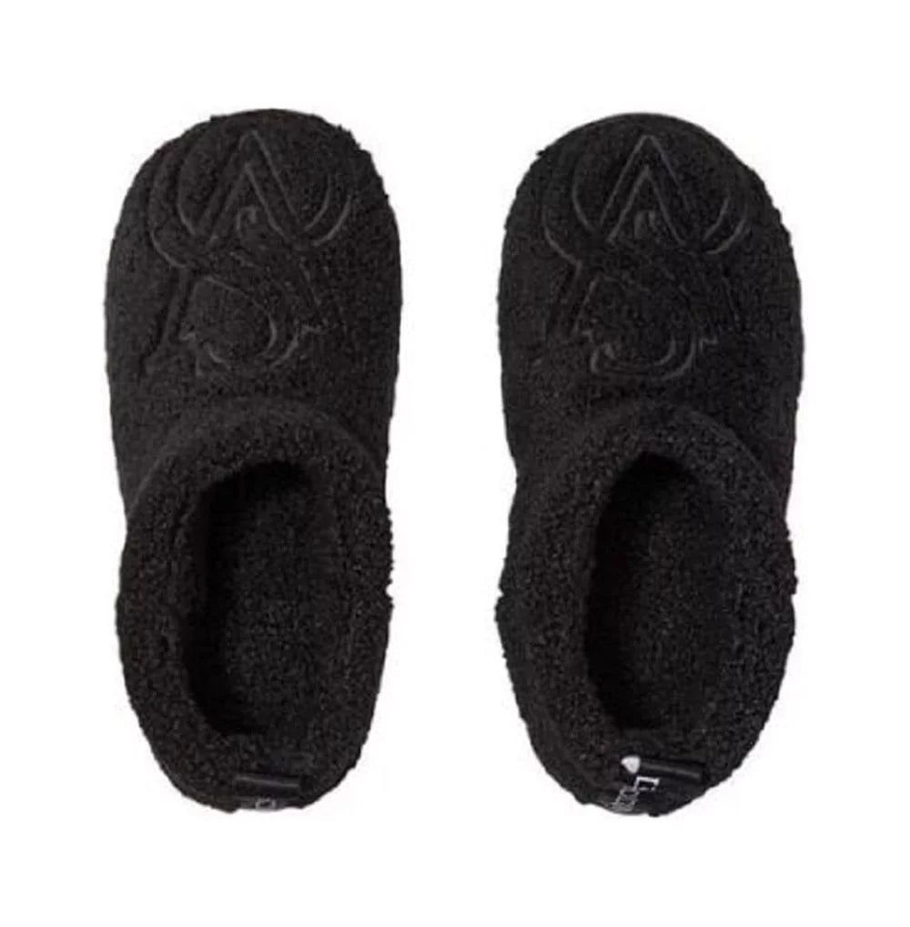 Victoria's Secret Soft Plush Fleece Booties Slippers Boots Slides Logo Black Size Large (9/10)