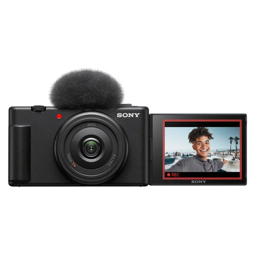 Sony -1F Vlogging Camera (Black) with SanDisk 32GB Memory Card + Tripod + ZeeTech Accessory Bundle