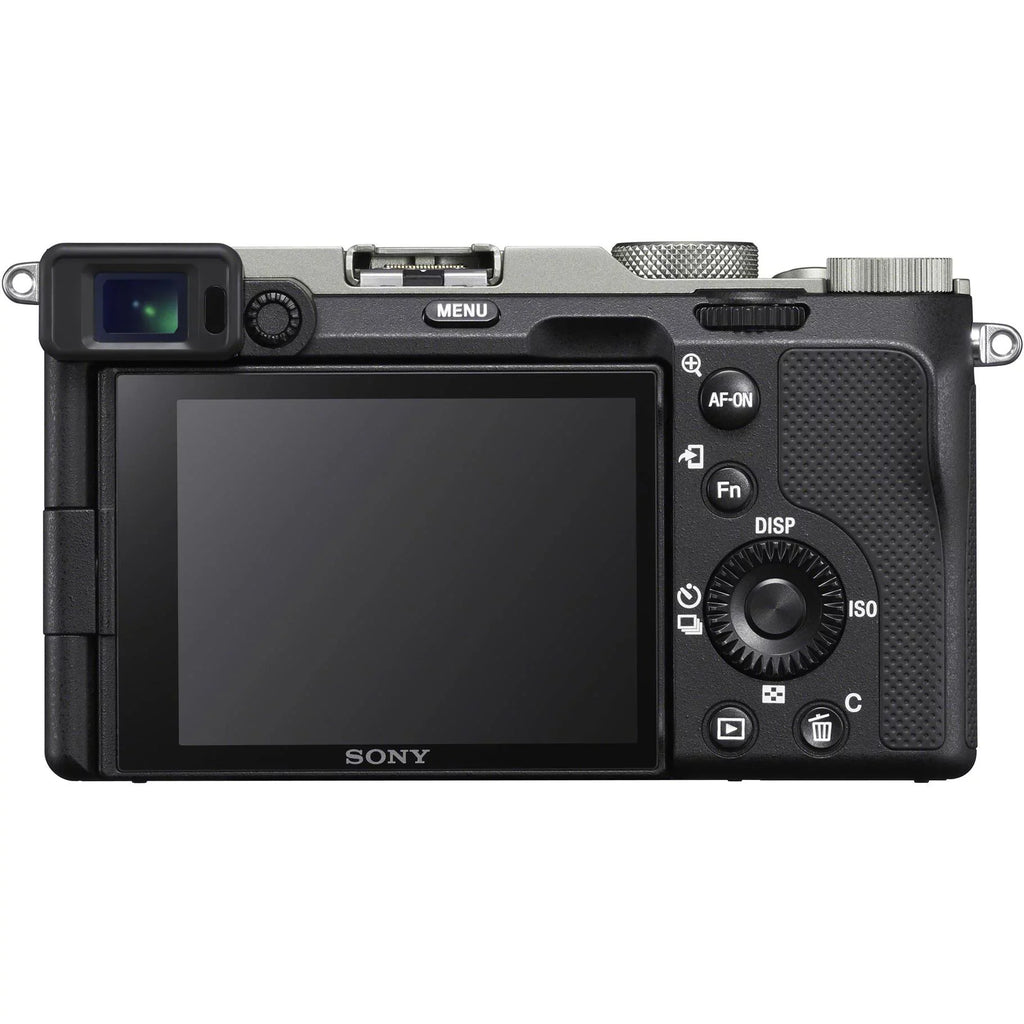 Sony Alpha a7C Mirrorless Digital Camera with 28-60mm Lens (Silver) + 128GB Extreme , 2x Replacement Batteries, Lightweight 57” Tripod & Much More (26pc Bundle)