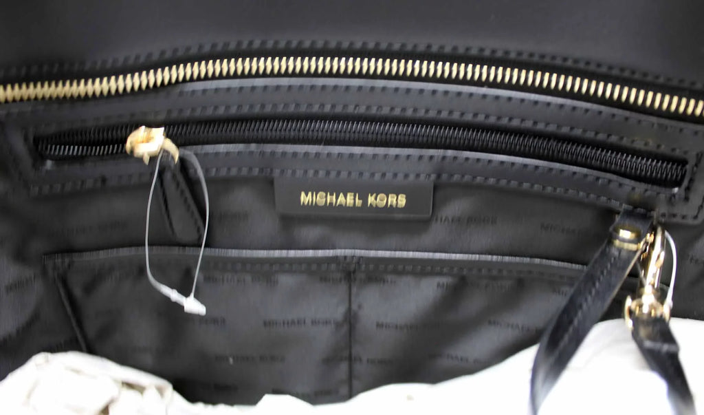 Michael Kors Mott Medium Leather Tote Black