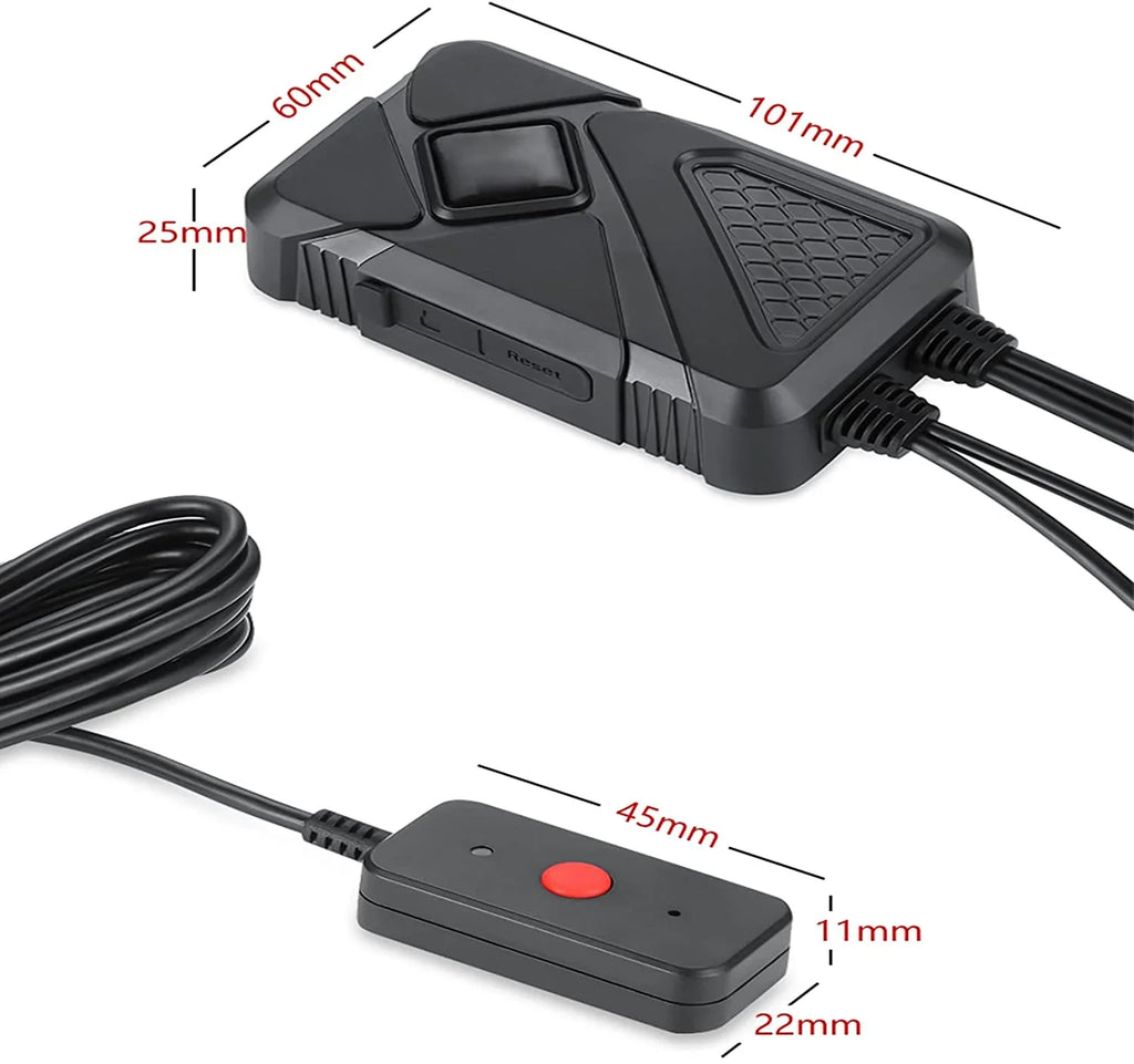 Motorcycle Dash Camera Front and Rear 1080P  Waterproof Lens 120° Wide Angle Waterproof Recording Camera with Wi-Fi,