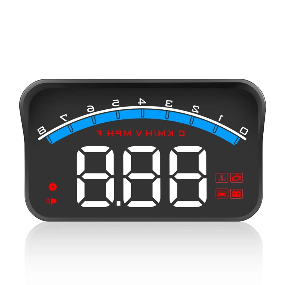 Carevas Universal  Car  Display   Speedometer Tachometer Speed/Water Temperature/Voltage  Head Up Display Projector Auto Truck   3.5"