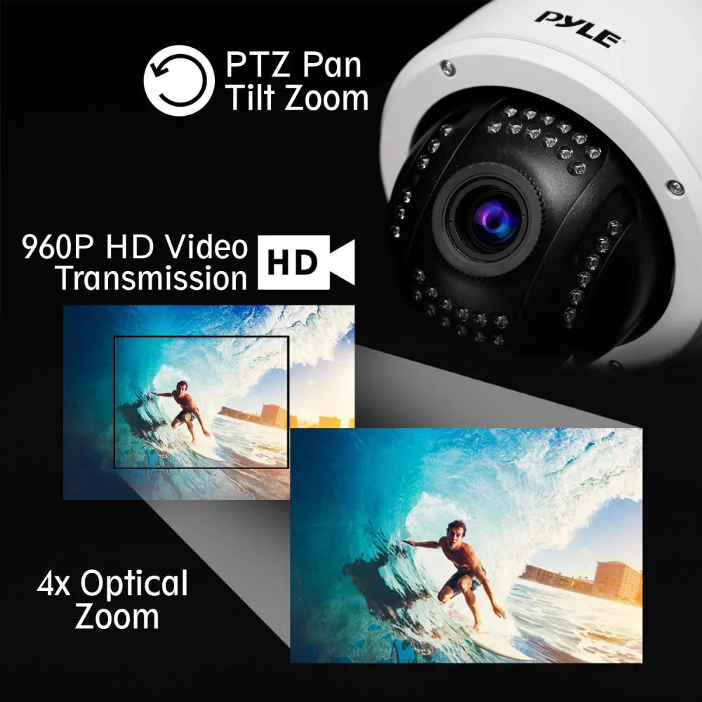 .5 - Weatherproof  Hi-Res  Camera - 4x Optical Zoom Outdoor WiFi Cam with Built in 32g