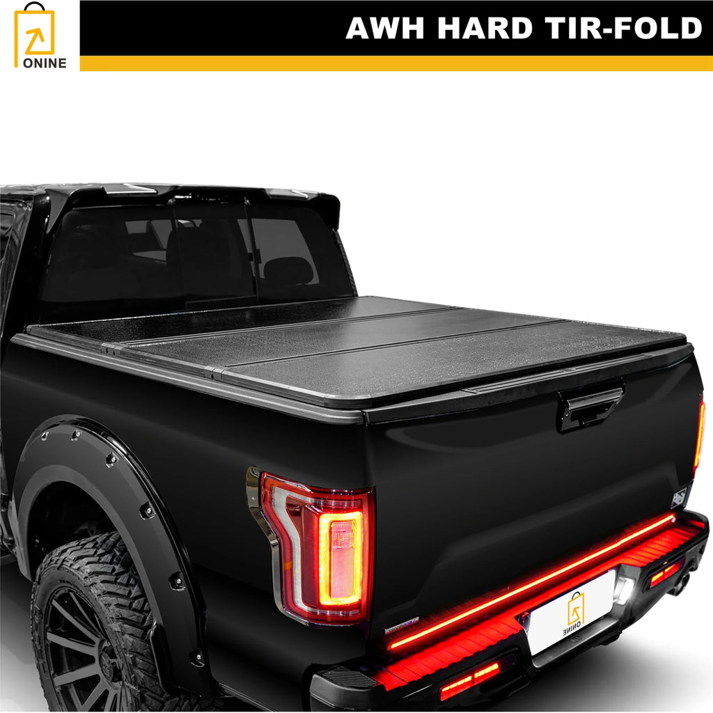 Hard Tri-Fold Truck Bed Tonneau Cover Custom Fit 2019-2024 Dodge Ram 1500 New Body 5.7ft Bed(67"), Does not fit Classic, Does Not Fit with Multi-Function (Split) Tailgate or RamBox