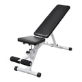 moobody Fitness Utility Bench Backrest Adjustable Padded Cushion Full Body Workout Strength Training Bench Exercise Equipment for Home Gym, Weight Lifting 52 x 16 x 19 Inches