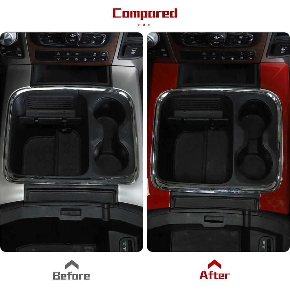 Teledu Red Front Cup Holder Side Panel Cover Decor Trim