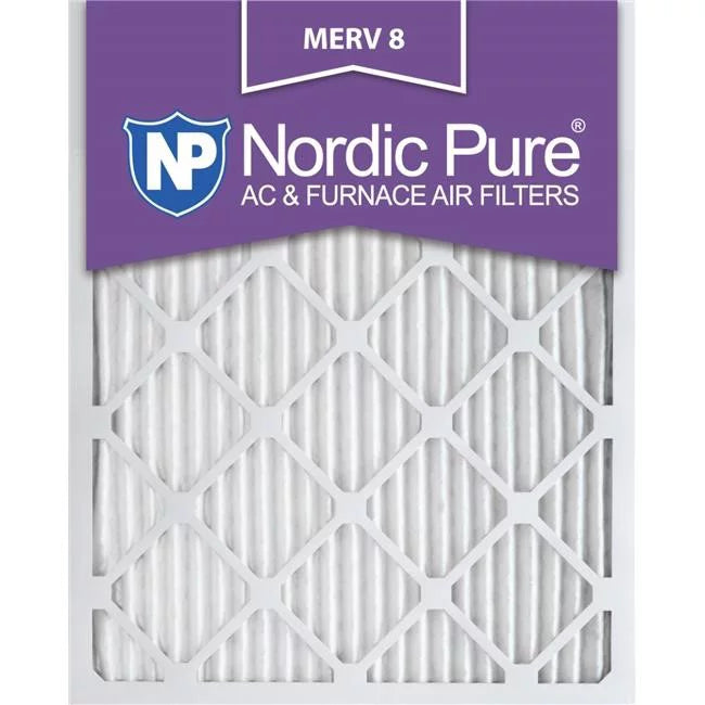 Nordic Pure 16x22x1ExactCustomM8-12 Exact  8  Furnace Filters, 16 x 22 x 1 in. - Pack of 12