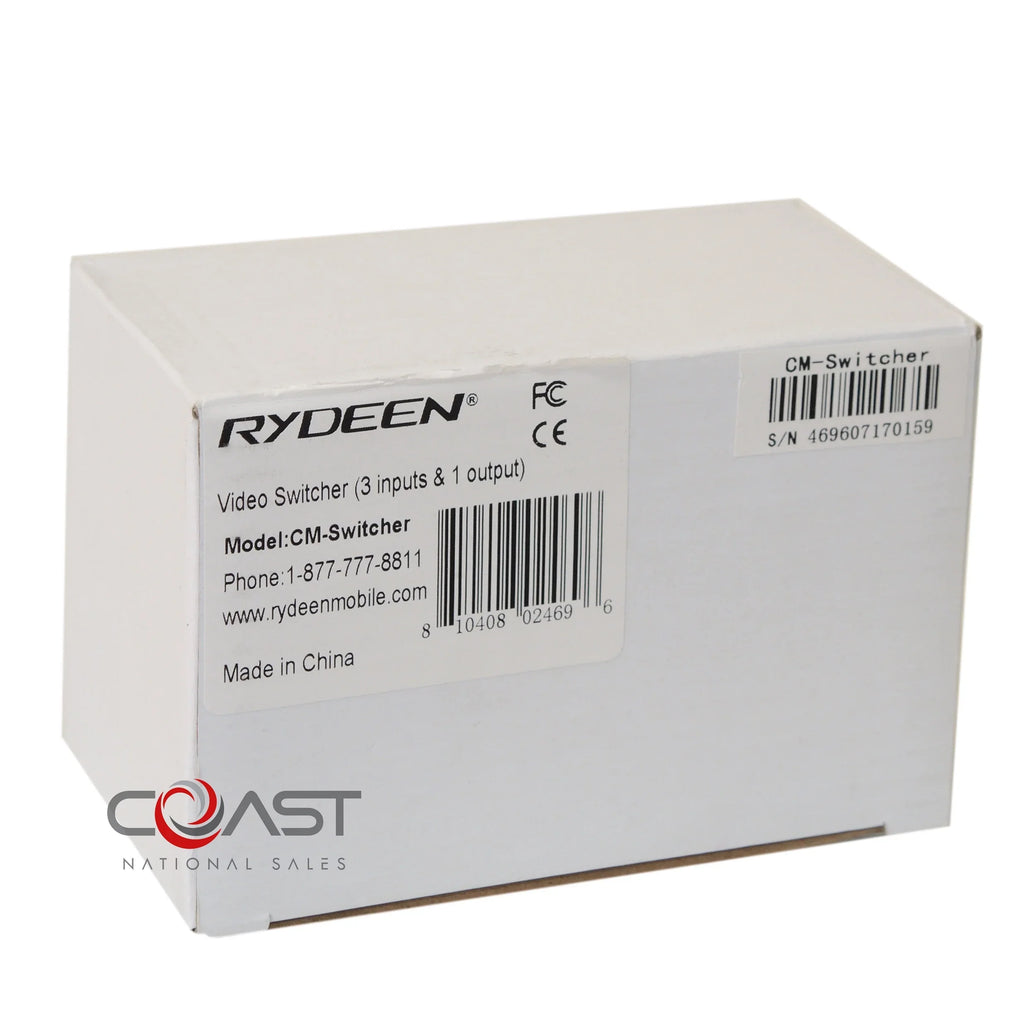 Rydeen -Switcher Video Switcher 3 Inputs/1 Output For In-Dash Multimedia Unit