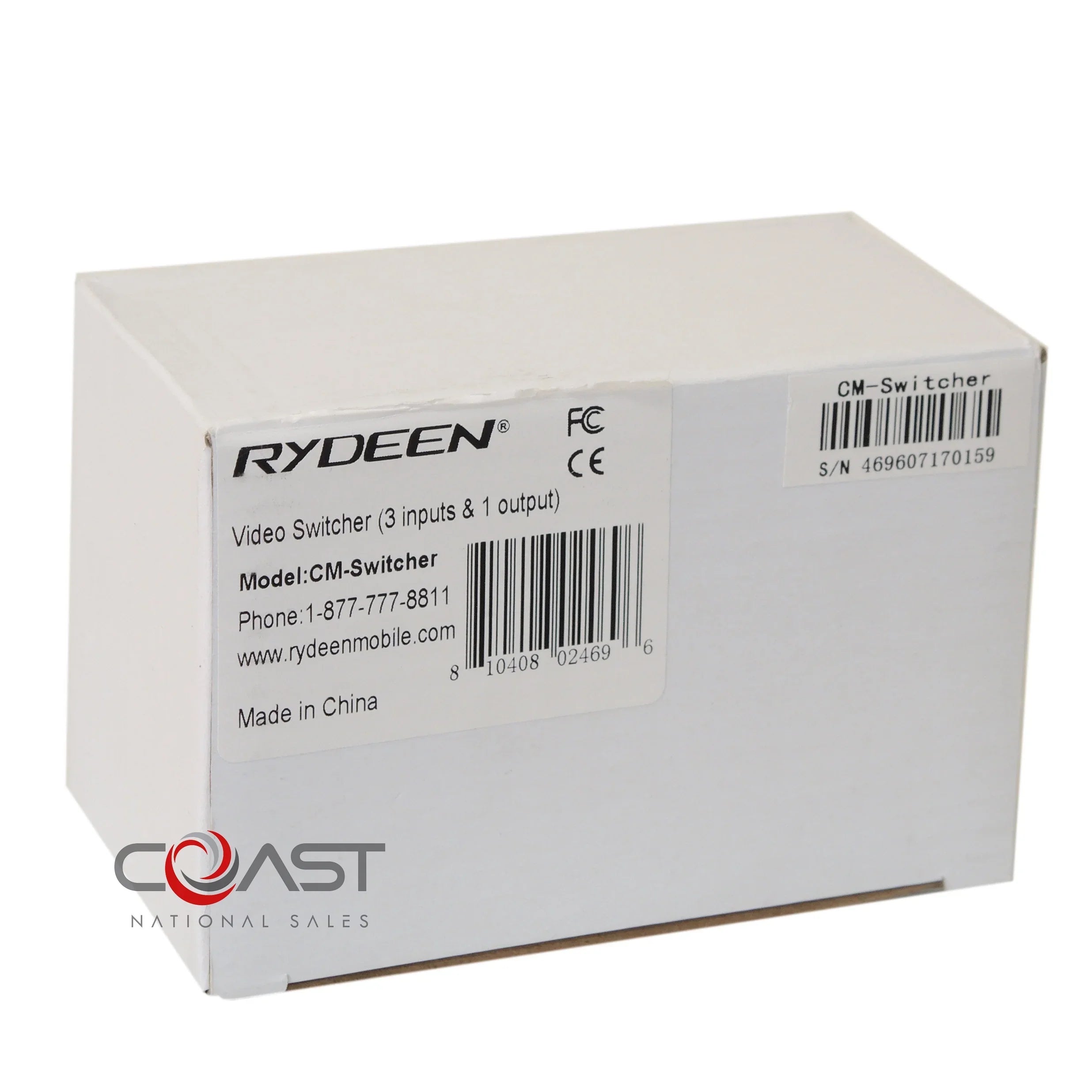 Rydeen -Switcher Video Switcher 3 Inputs/1 Output For In-Dash Multimedia Unit