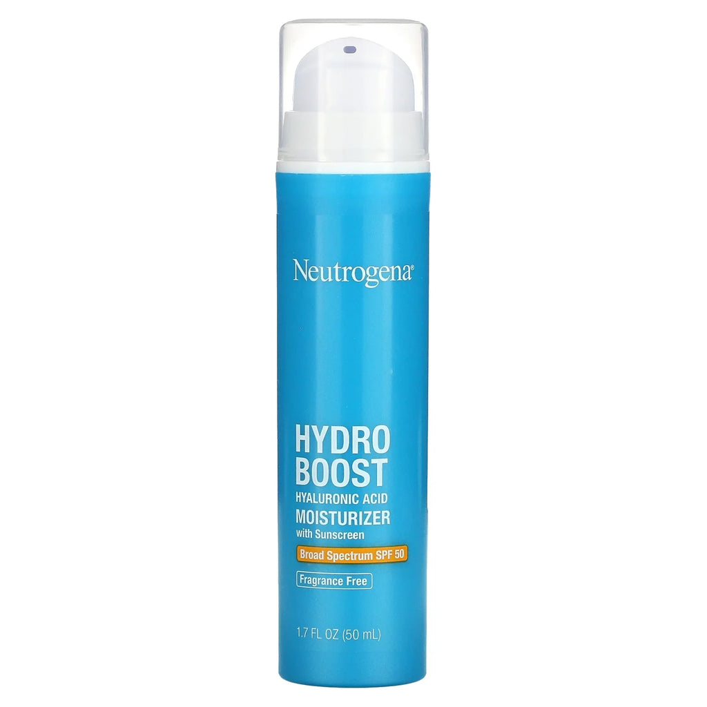 Neutrogena, Hydro Boost Hyaluronic Acid Moisturizer With Sunscreen,  50, Fragrance-Free, 1.7 fl oz Pack of 3