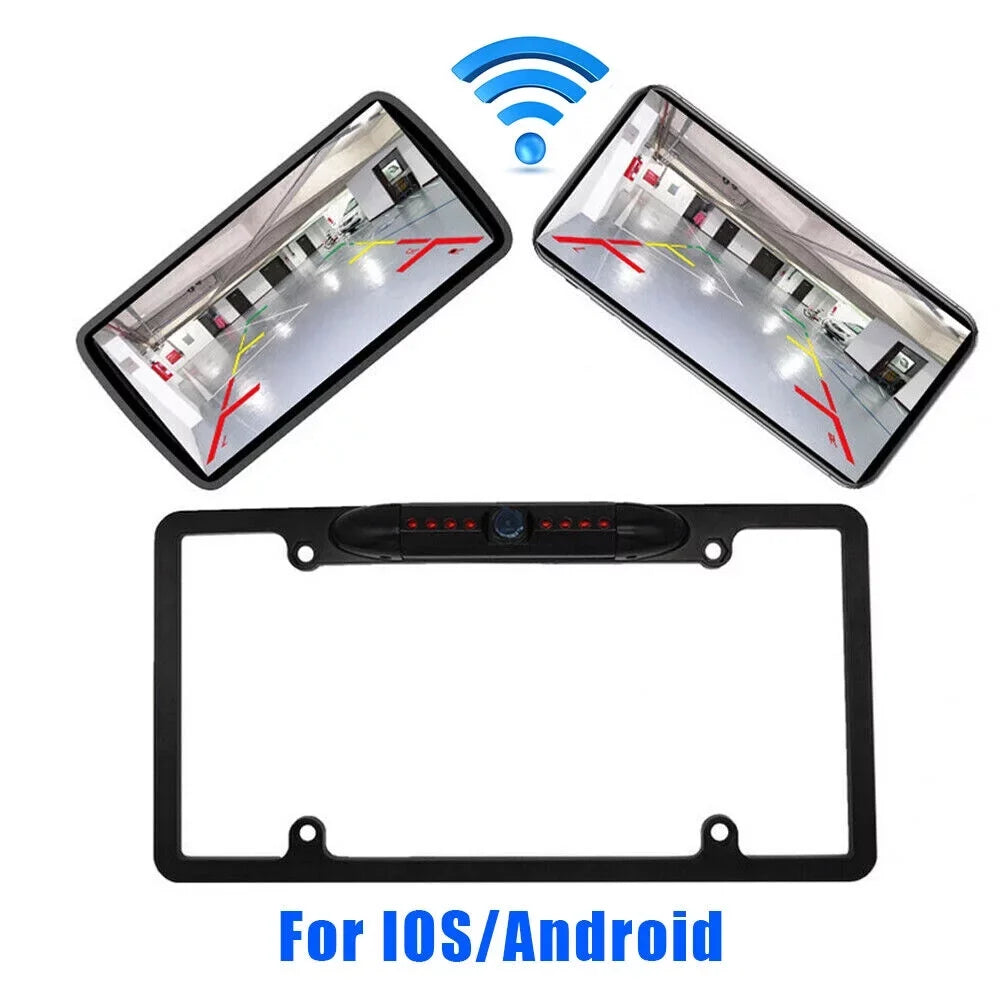 Night Vision License Plate Frame Camera - Reverse Parking Aid