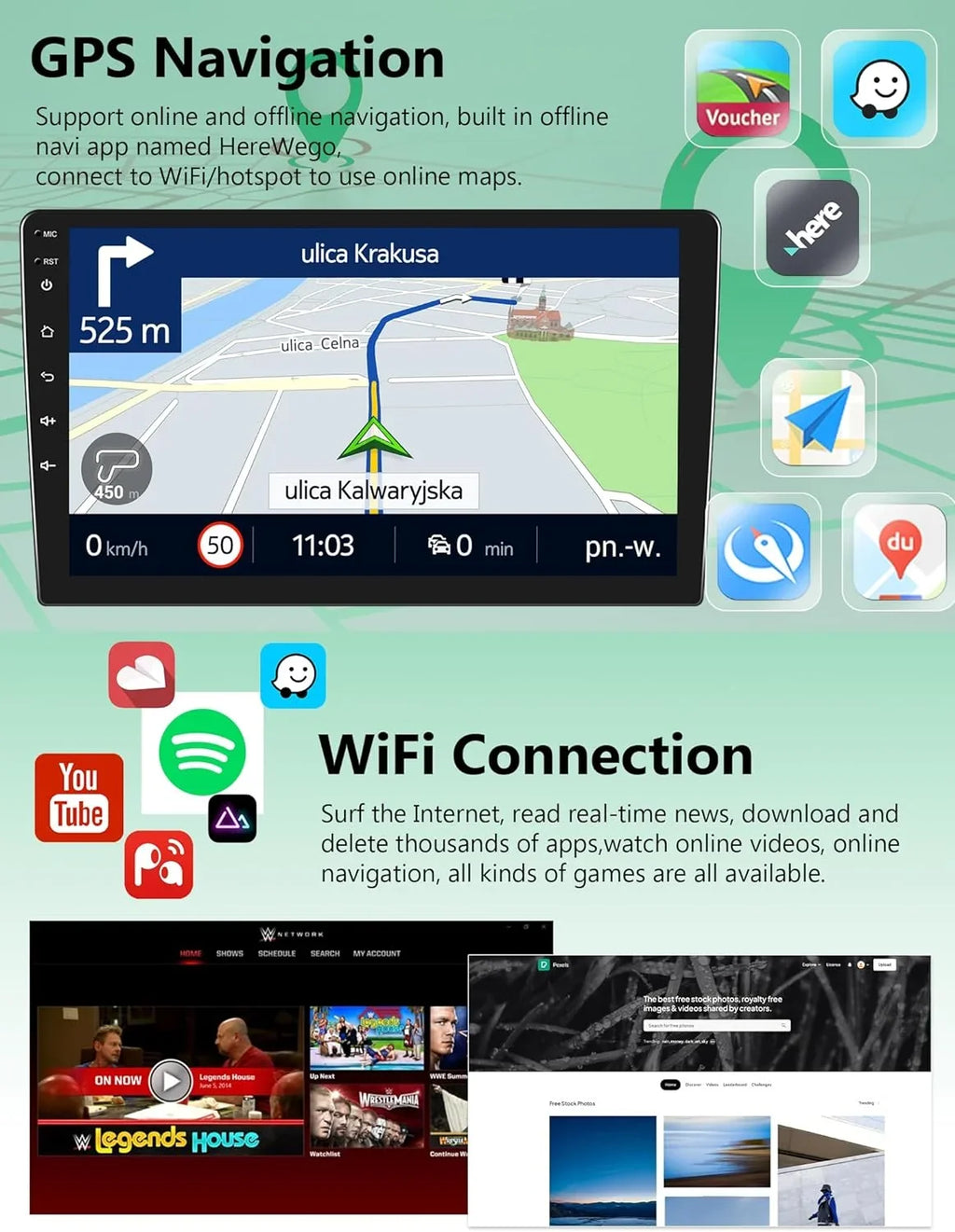 Android Car Stereo for Toyota Corolla 2009 2010 2011 2012 2013 with Wireless Carplay Android Auto,  9” Touch Screen 2G+32G Car Radio with Backup Camera, Navigation,Bluetooth,,WiFi,/