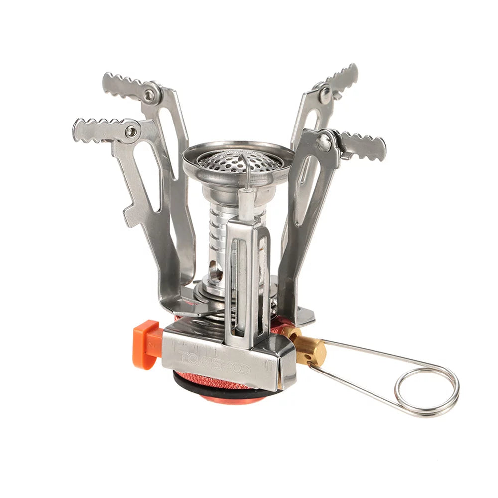 Lixada Camping Cookware Hiking Cooking Set with Piezoelectric Ignition Stove Backpacking Picnic Pot Fork Spoon