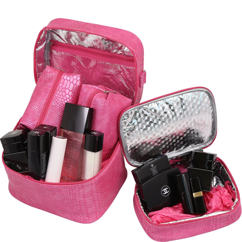 Picnic Gift 7220- Mojito-Four In One Insulated Cosmetics Bag, Houndstooth