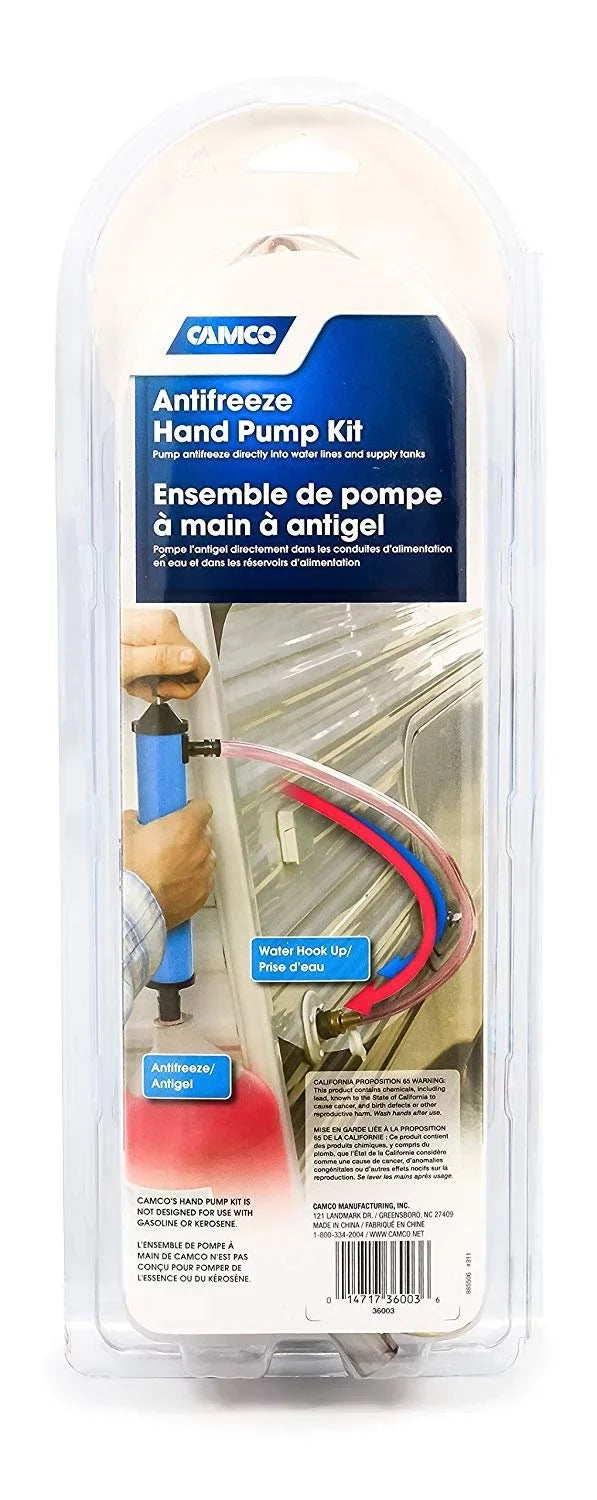 Camco Antifreeze Hand Pump Kit- Pumps Antifreeze Directly Into the  Waterlines and Supply Tanks, Makes Winterizing Simple and Easier 36003