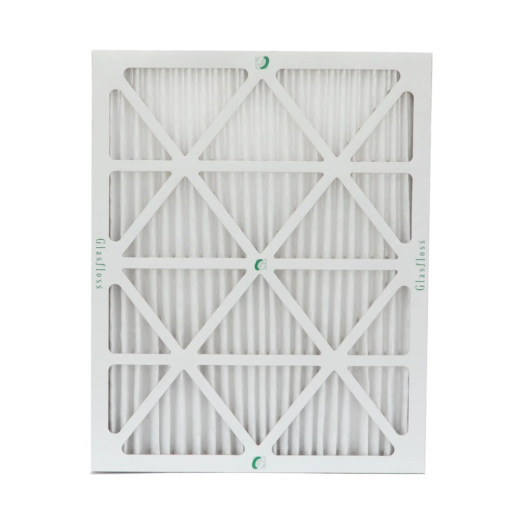 20x25x2  10 Pleated  Furnace Air Filters by Glasfloss Industries. ( 8 Pack ) Exact Size: 19-1/2 x 24-1/2 x 1-3/4