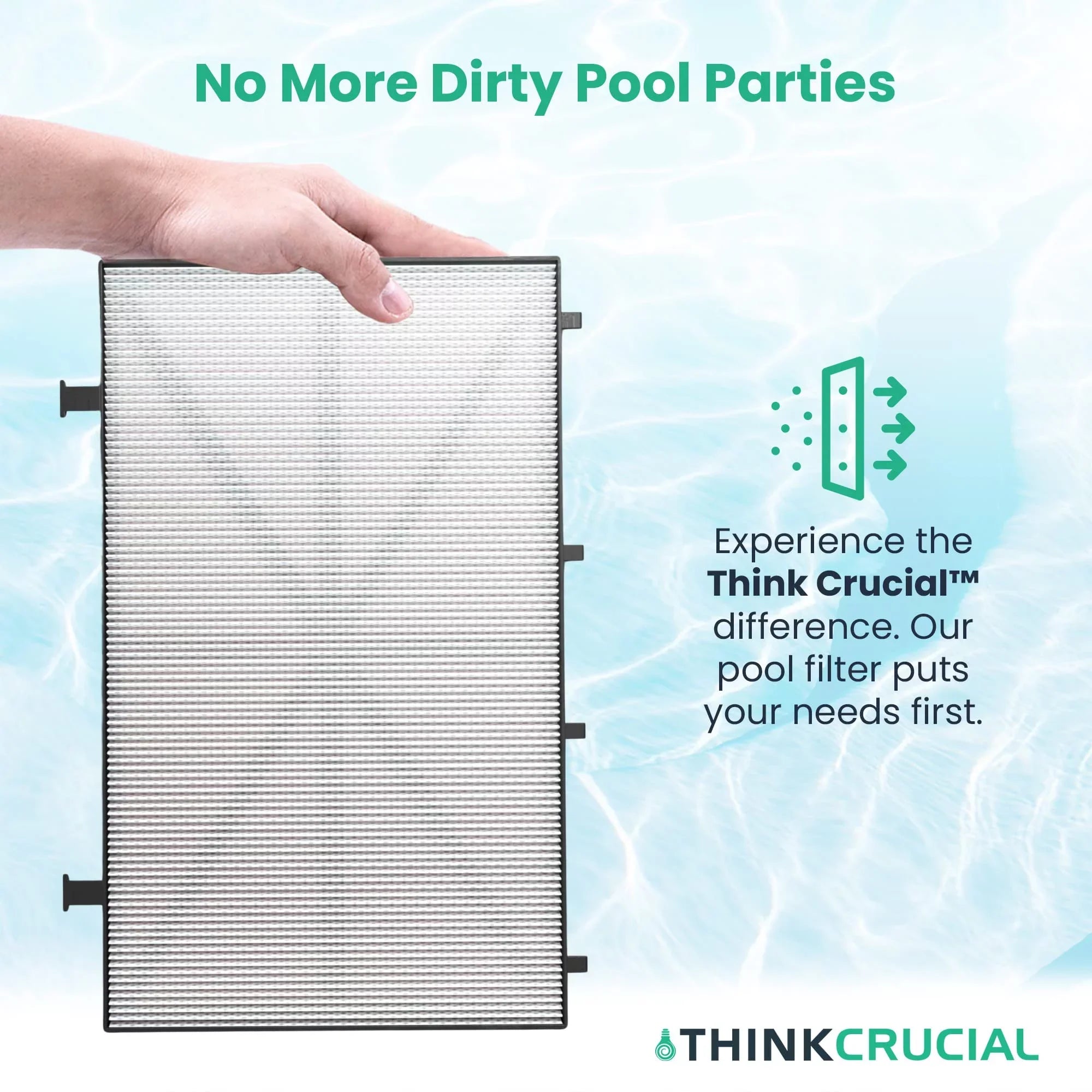 Think Crucial Replacement Ultra Fine Filters Compatible with Maytronics Dolphin, Nautilus  Plus, , , , , , Wave 65, Wave 90, Oasis  Models, Part# 9991432- - Large Filter Panels