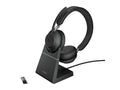 Jabra Evolve2 65 -  Stereo with Charging Stand - Black Wireless Headset / Music Headphones