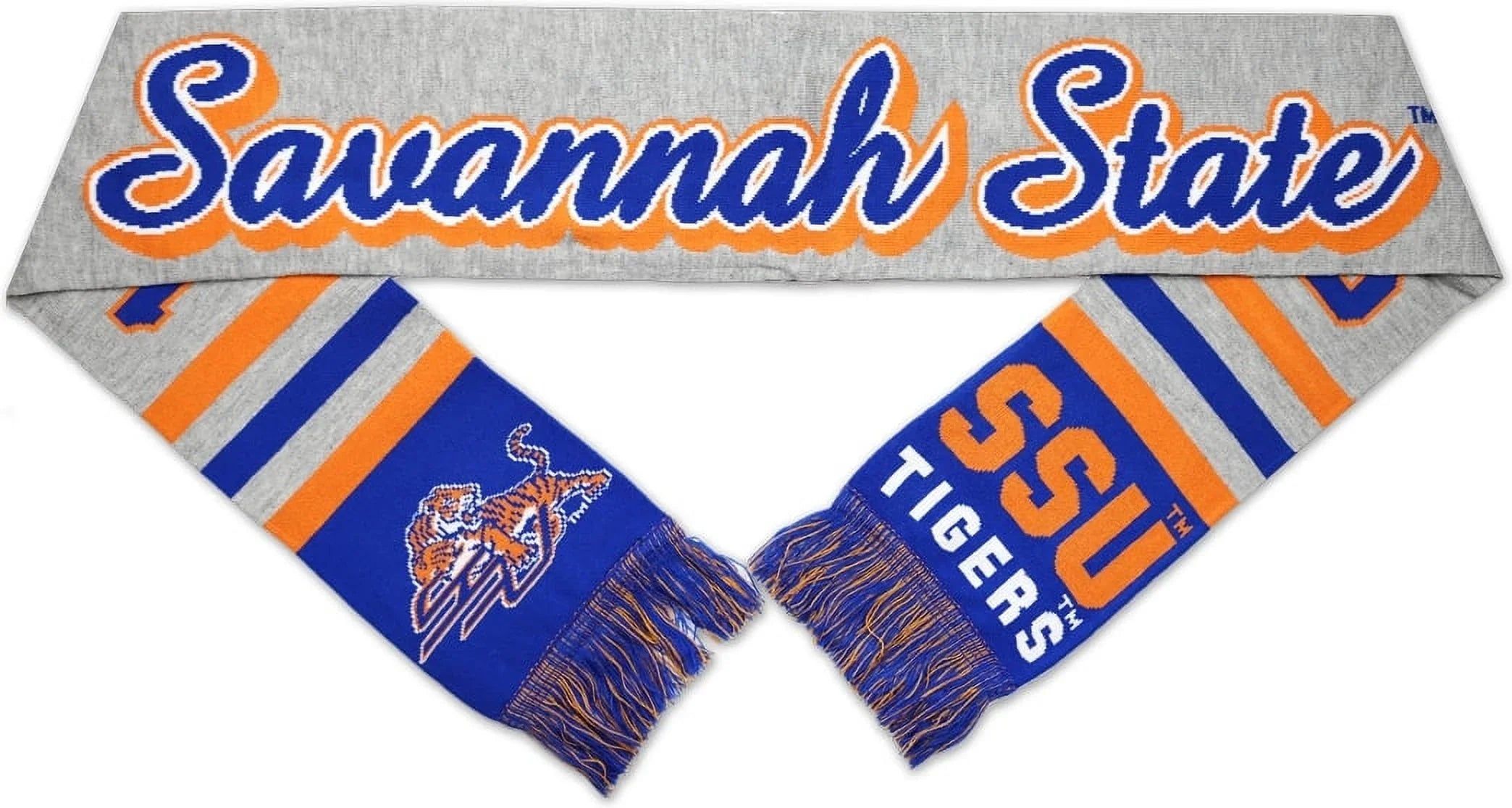 Big Boy Savannah State Tigers  Knit Scarf [Royal Blue - 80" x 7"]