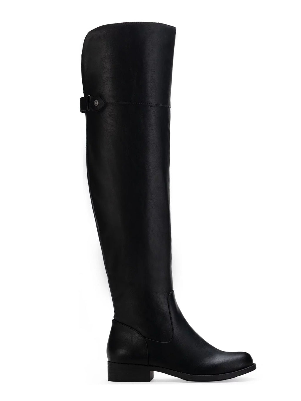 Womens Black Cushioned Gore Stretch Slip Resistant Allicce Round Toe Block Heel Zip-Up Dress Boots Shoes 7.5