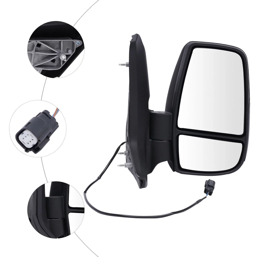 Fits for 2015-2022 Ford Transit 150 250 350 Right Passenger Side Rear View Mirror Short Arm