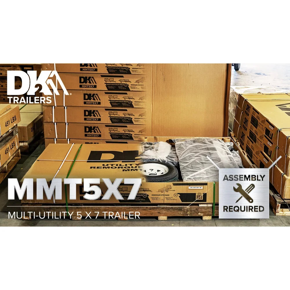 5 ft. x 7 ft. Multi Purpose Utility Trailer (Black Powder-Coated)