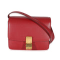 Celine Red Smooth Calfskin Small Classic Box Bag Pre-Owned