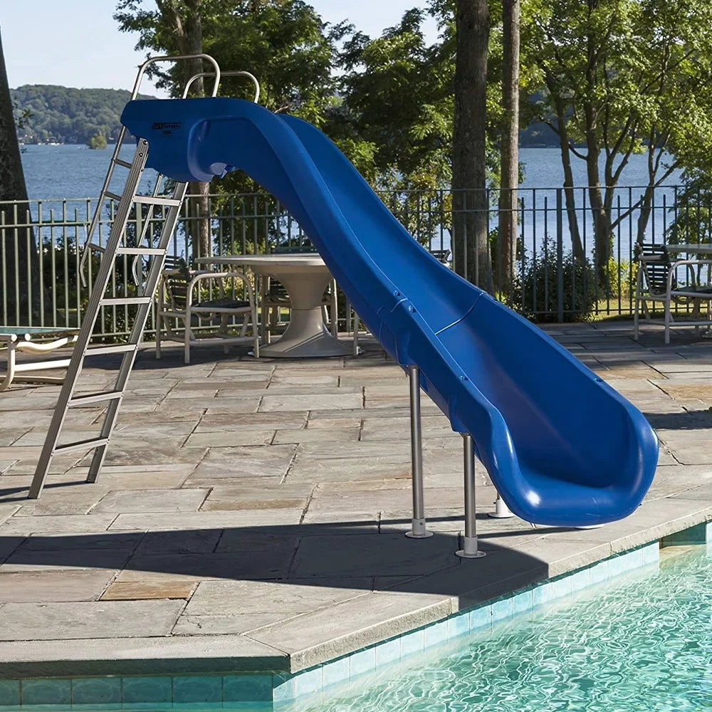 .. Smith 610-209-58210 Rogue2 Pool Slide Left Curve Taupe for Swimming Pools