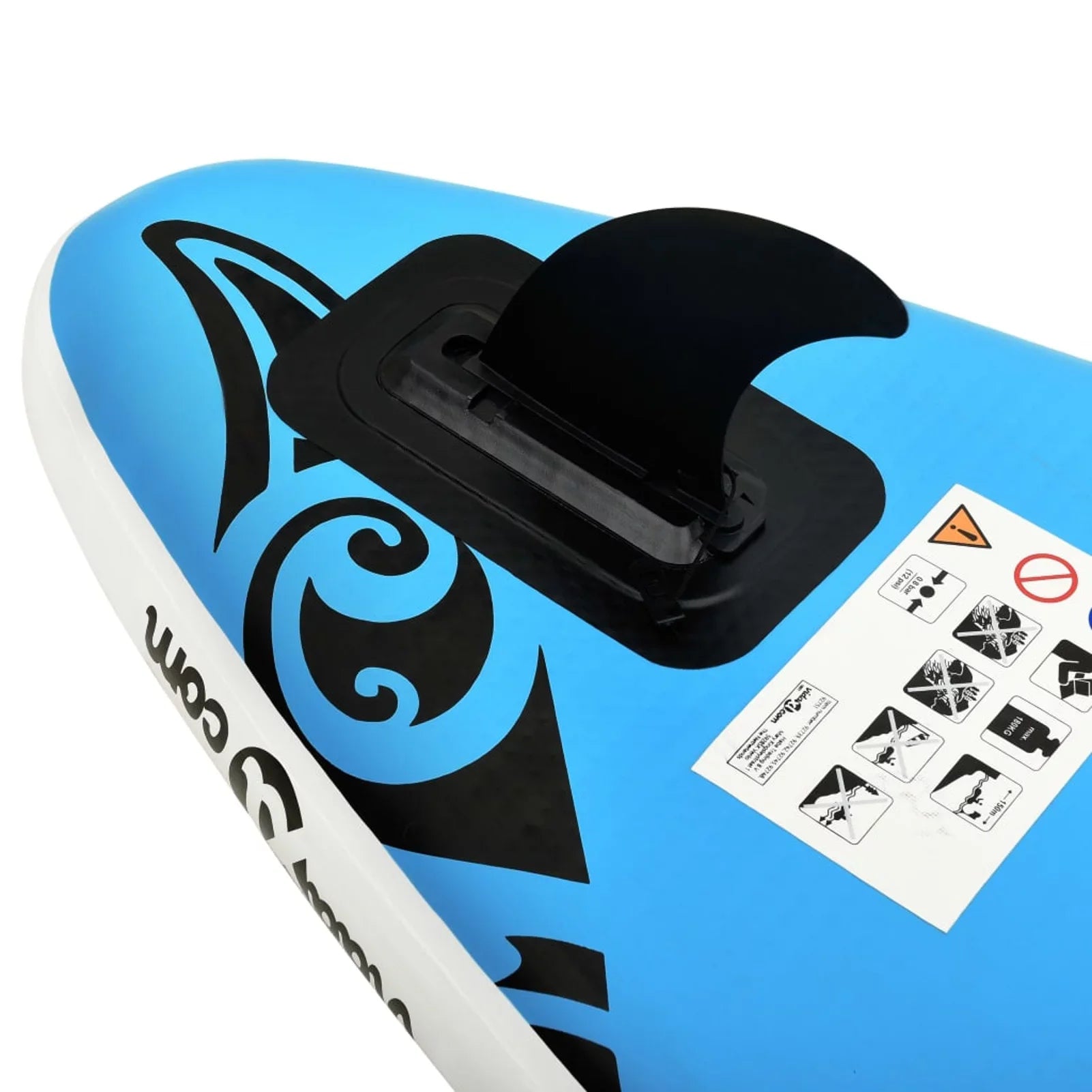 Walmeck Inflatable Paddleboard Set 144.1"x29.9"x5.9" Blue