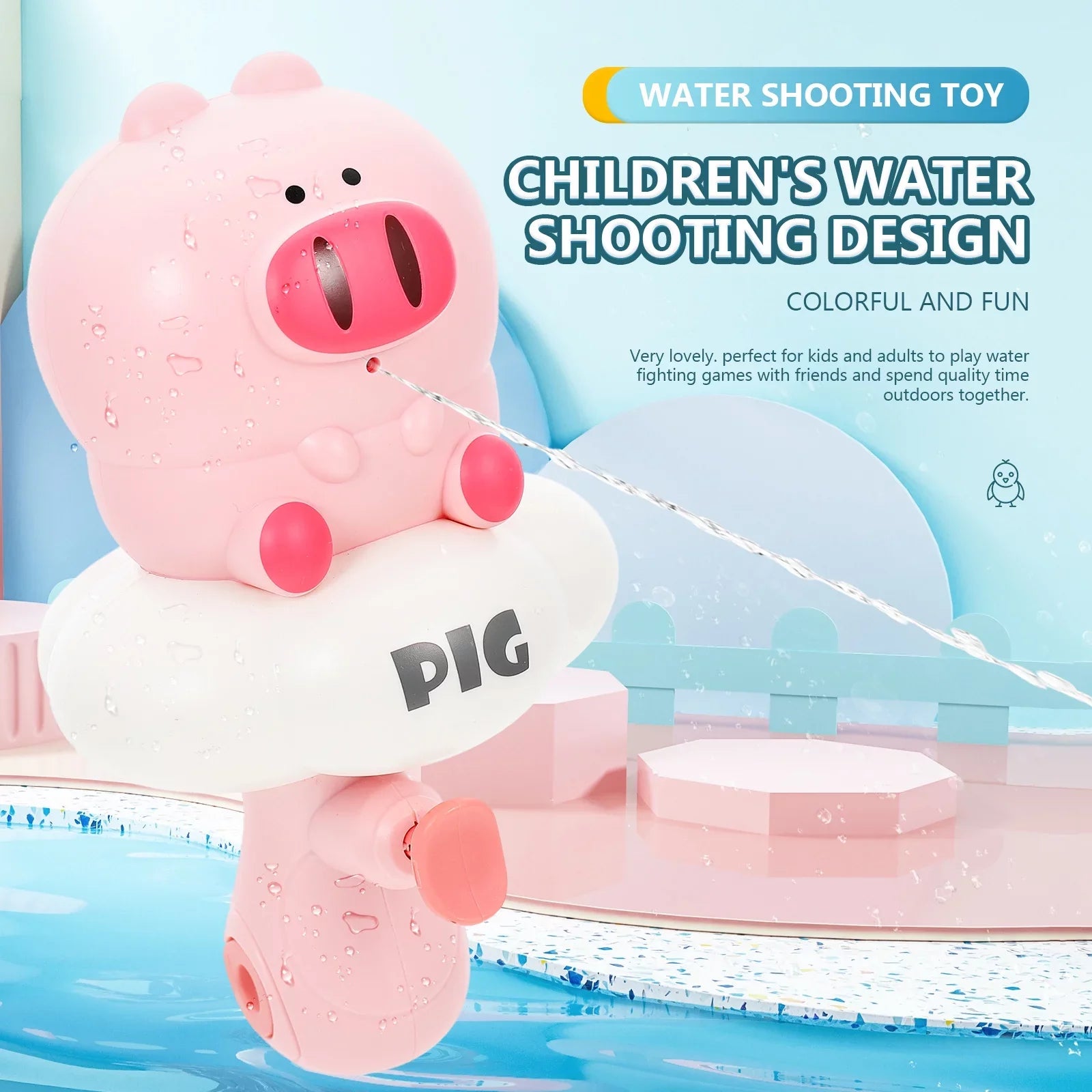 3pcs Interesting Squirt Shooter Wear-durable Water Toy Interactive Squirt Toy Kids Supply