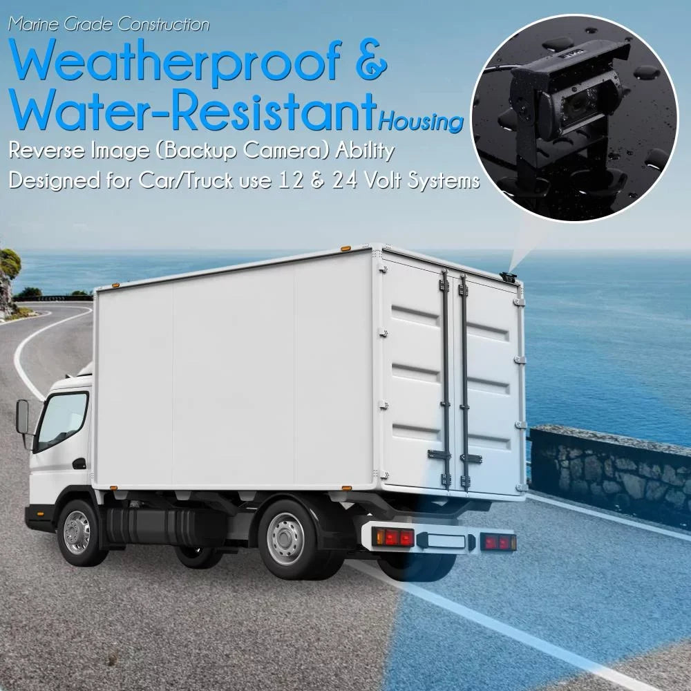 '- Waterproof Rated Backup Camera & Monitor System - with 9'' Display Monitor ( 12-24V for Bus, Truck, Trailer, Van)