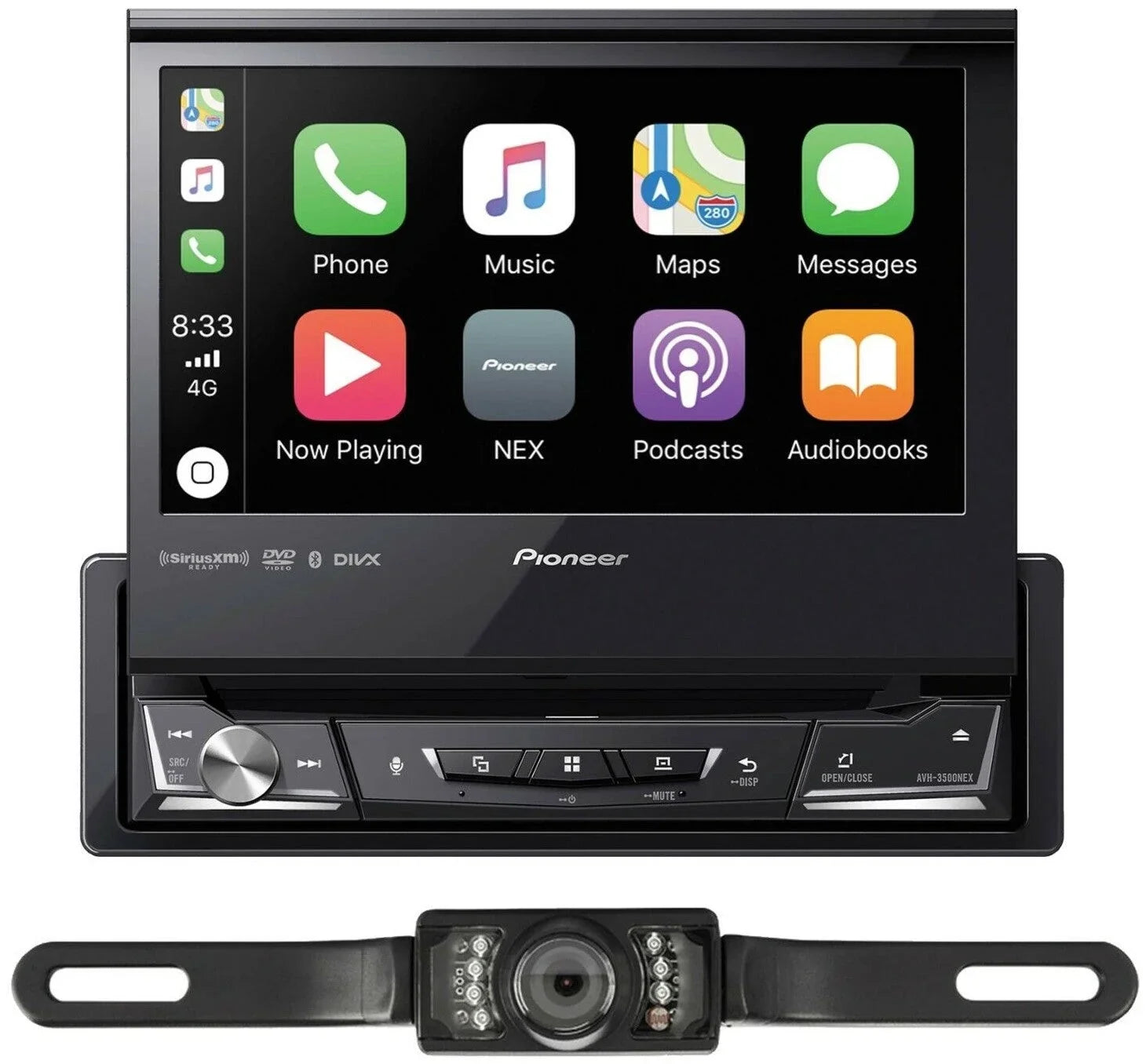 Pioneer -3500NEX  Receiver Bluetooth & License Plate Backup Camera
