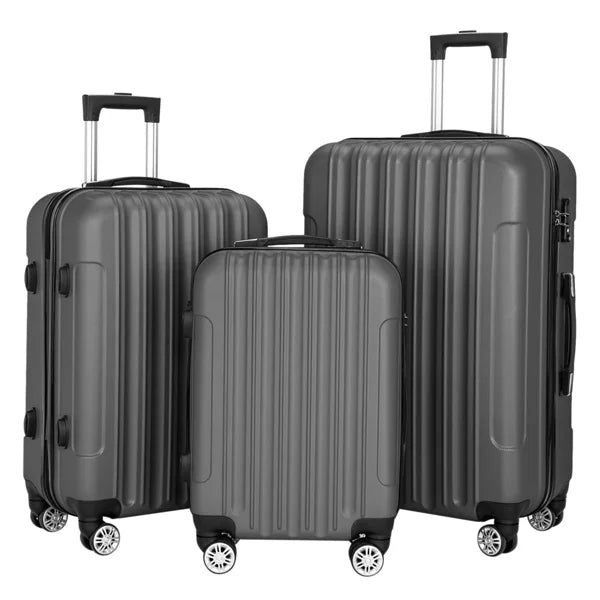 Fithood 3-in-1 Multifunctional Large Capacity Traveling Storage Suitcase Luggage Set Dark Gray