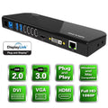 Wavlink  3.0 Universal Docking Station, Dual Video Monitor Display  &  &  with Gigabit Ethernet, Audio, 6  Ports for Laptop, Ultrabook and PCs