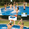 Swimline 30 Ft. Basketball and Volleyball Above Ground Combination Pool Game - White and Blue