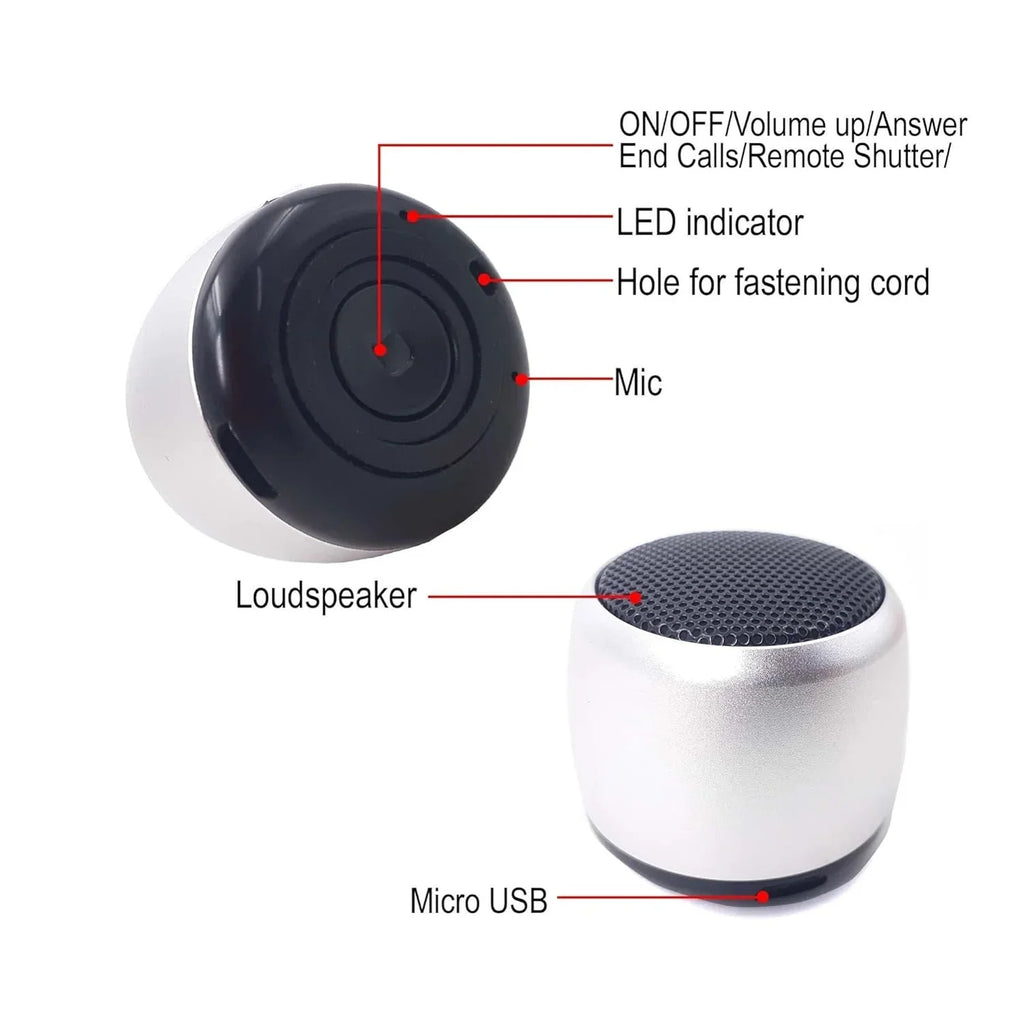 For   10s 10.1/ 10.4 - Wireless Speaker Mini Hands-free Microphone Audio Multimedia Rechargeable