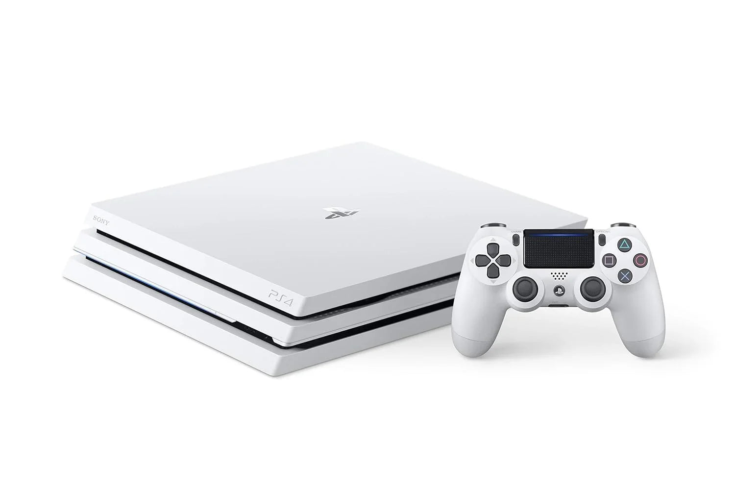 Pre-Owned Sony PlayStation 4 Pro 1TB Gaming Console Glacier White Headset With   Cleaning Kit Bundle (Refurbished: Like New)