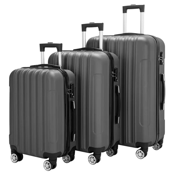Fithood 3-in-1 Multifunctional Large Capacity Traveling Storage Suitcase Luggage Set Dark Gray