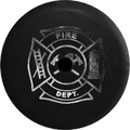 2018 2019 Wrangler  Backup Camera Fire Department Smoke Silver Grey Spare Tire Cover for Jeep  32 Inch