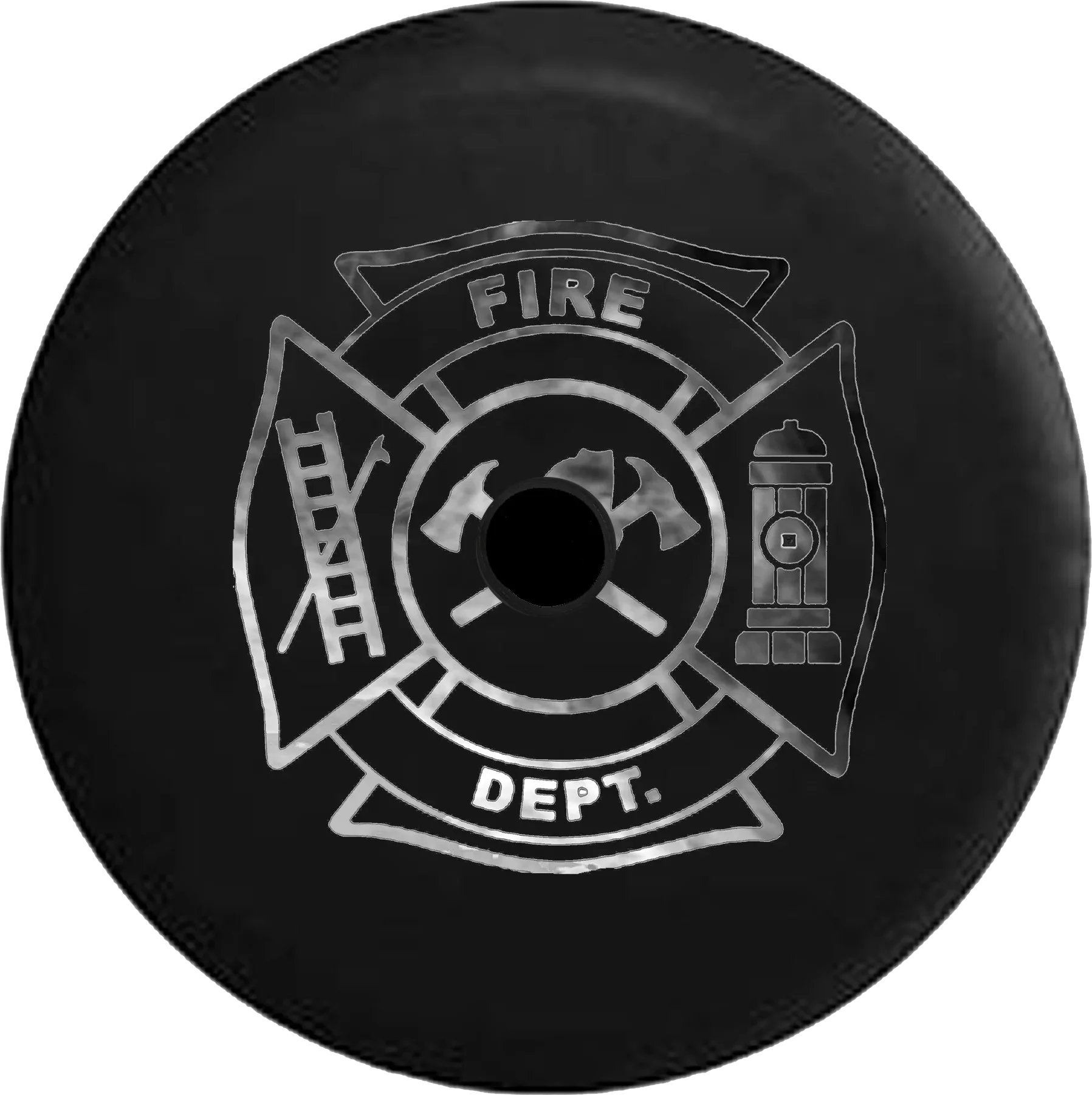 2018 2019 Wrangler  Backup Camera Fire Department Smoke Silver Grey Spare Tire Cover for Jeep  32 Inch