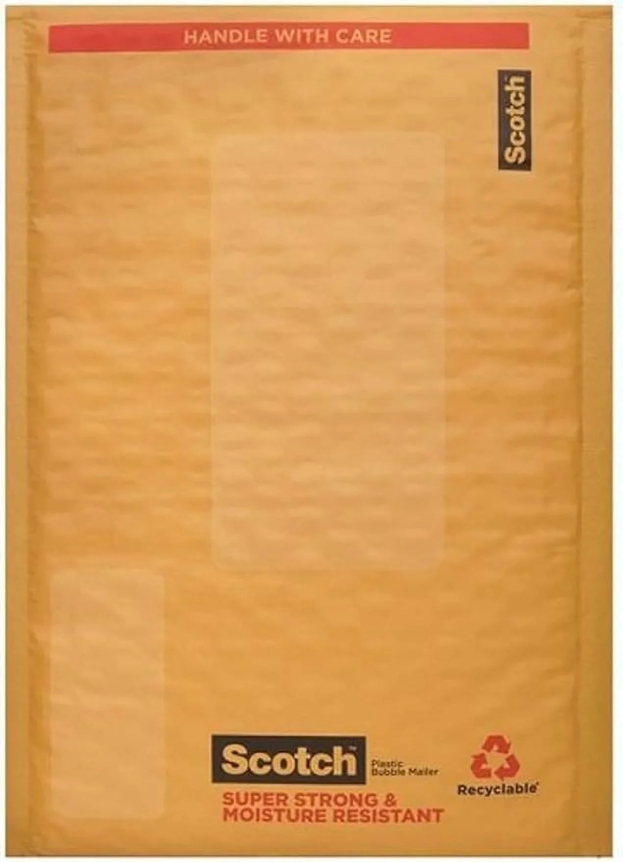Scotch Plastic Bubble Mailer, 6 in x 9 in, Yellow, 25/Pack (8913)