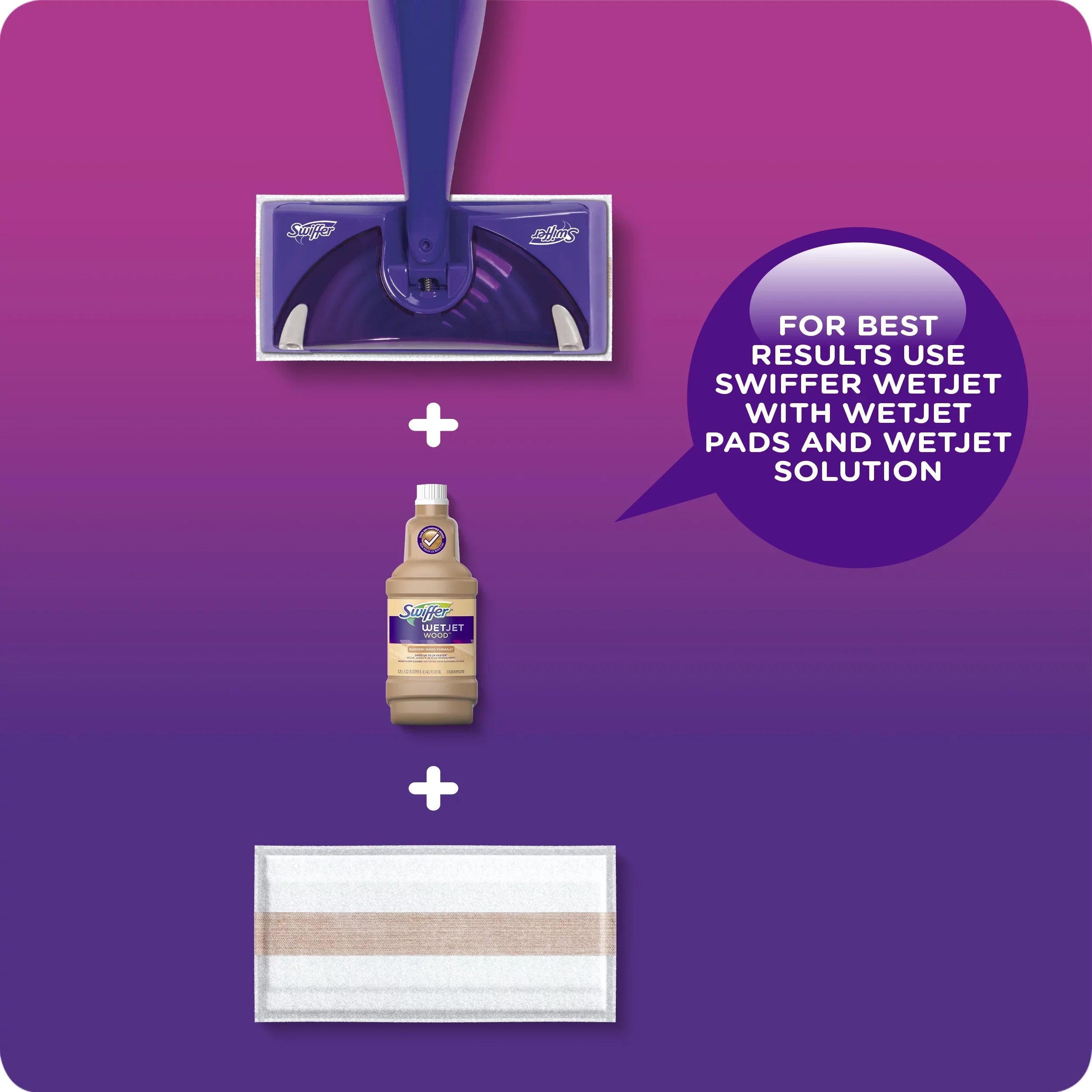Swiffer WetJet Mop Starter Kit (1 Mop, 5 Pads, 1 Floor Cleaning Solution)